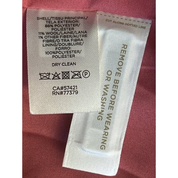 NWT Ann Taylor Petite Checked Boucle Cocoon Coat XLP Colorblock Plaid Wool Blend - Picture 8 of 8